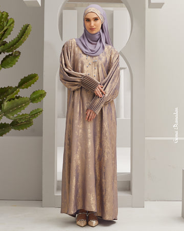 Khalish Abaya in Golden Purple