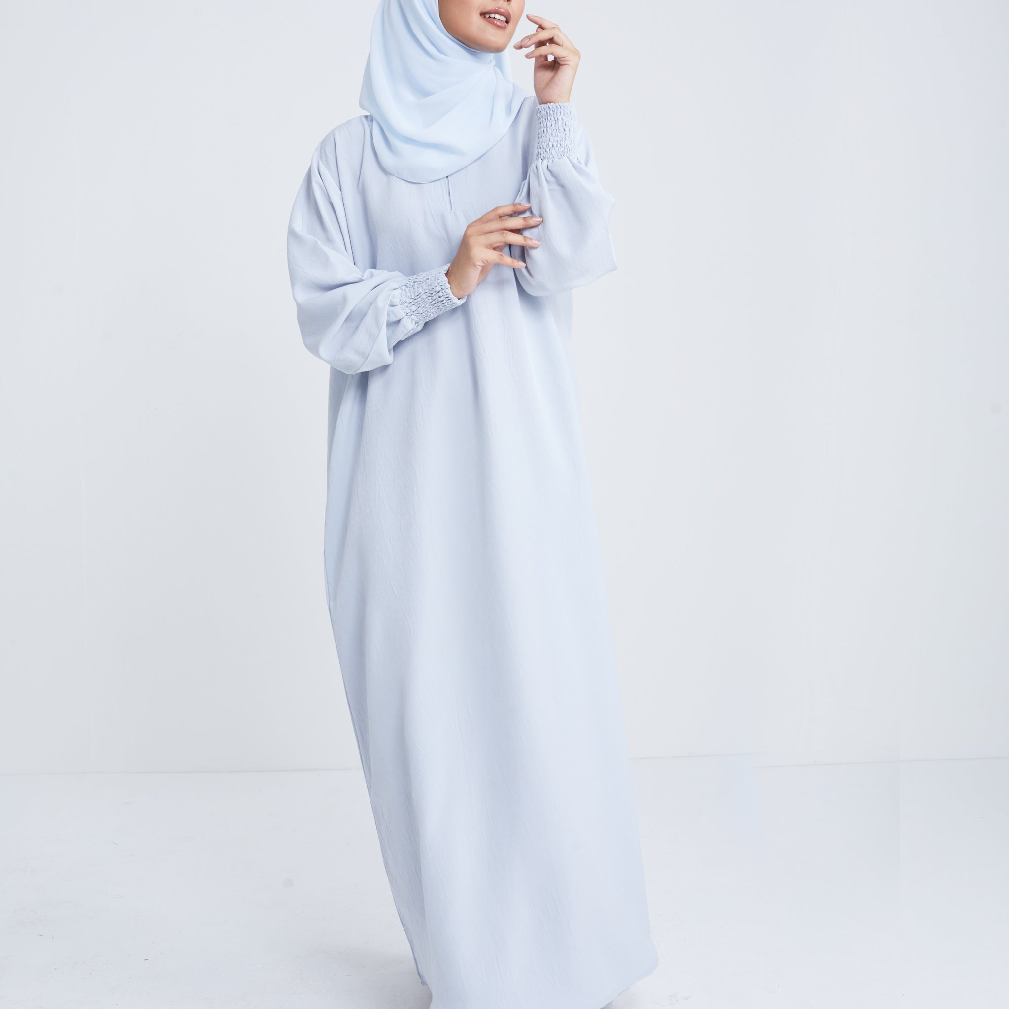 Asma Abaya in Baby Blue