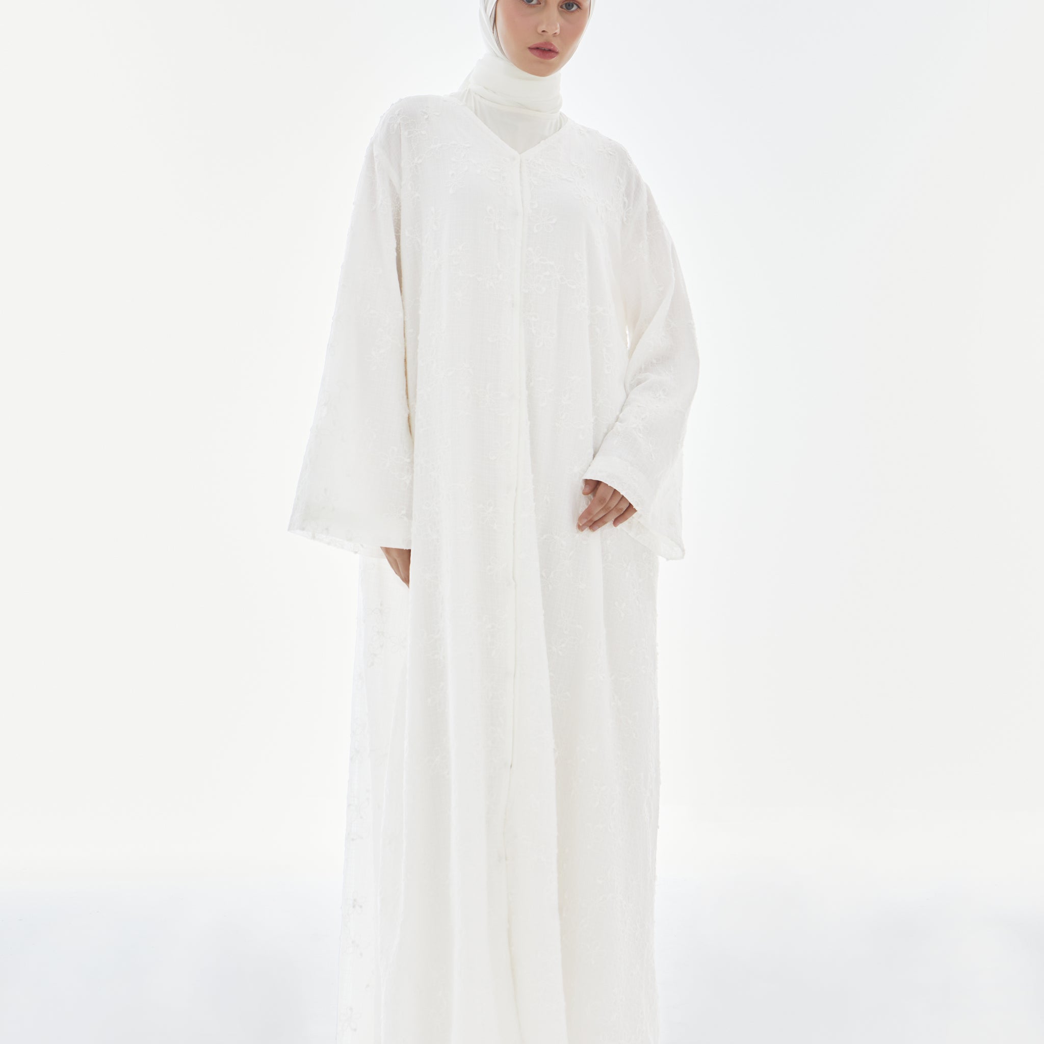 Amani Abaya in Off White