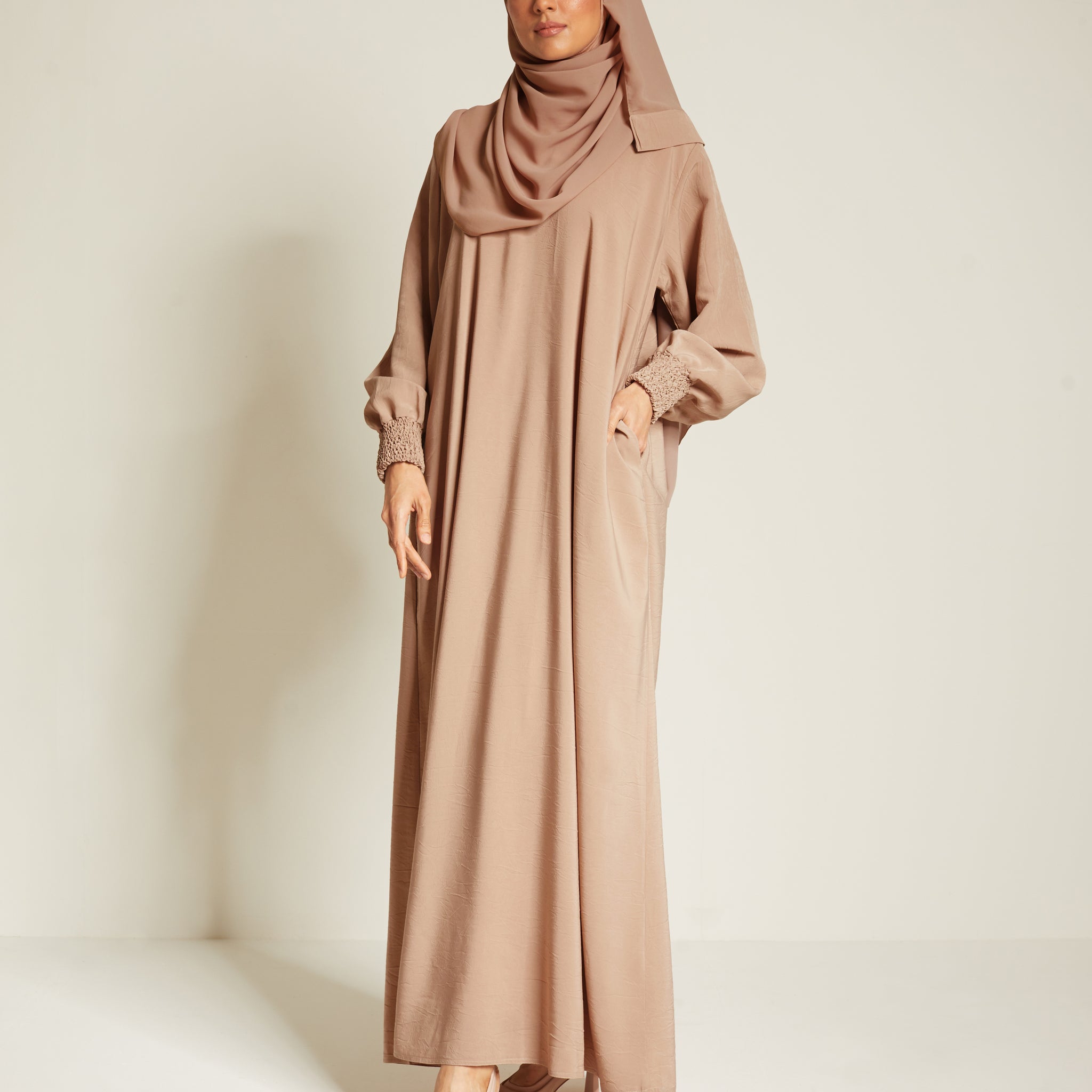 Asma Abaya in Tan Brown