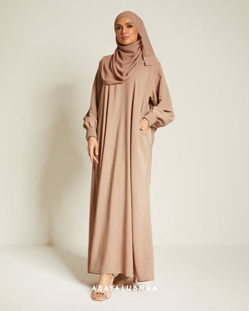 Asma Abaya in Tan Brown