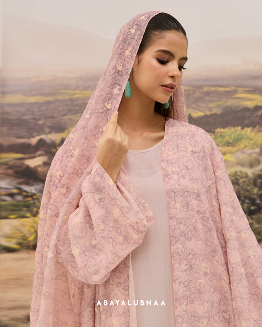 Asteria Abaya in Pink