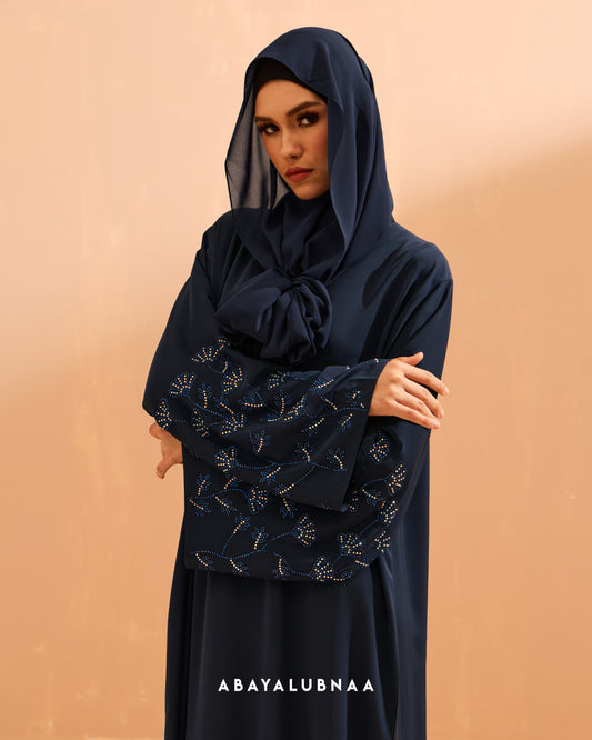 Aurora Abaya in Navy Blue