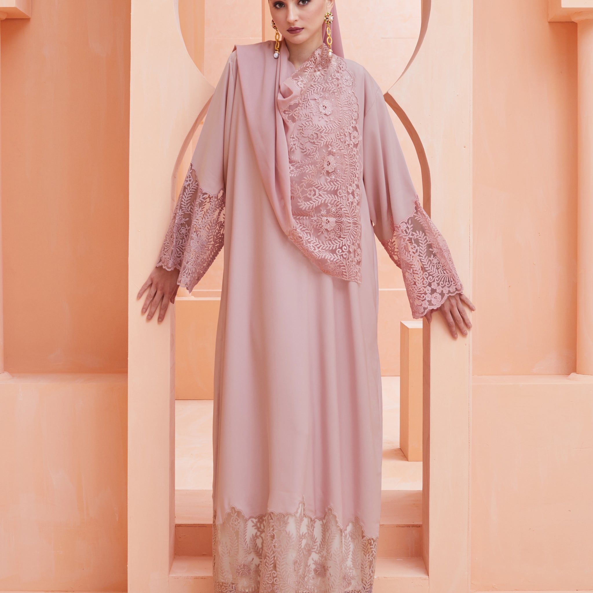 Azalea Abaya in Pink Lavendar