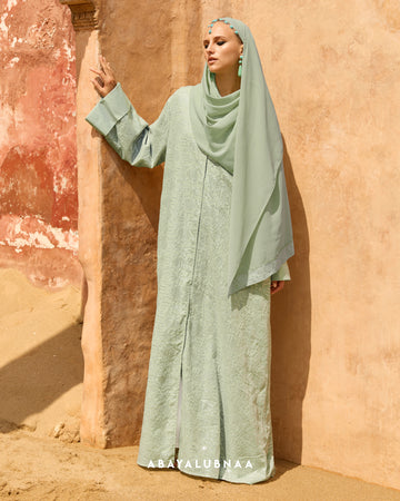Basma Abaya in Sage Green