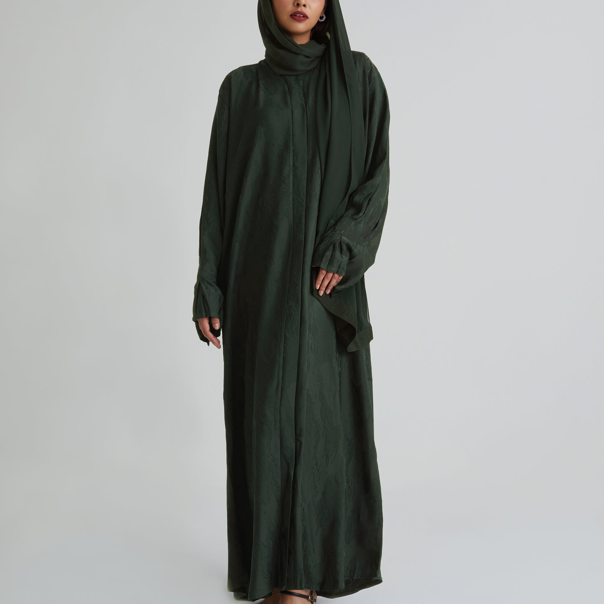 Bushra Abaya in Emerald Green