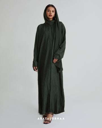 Bushra Abaya in Emerald Green