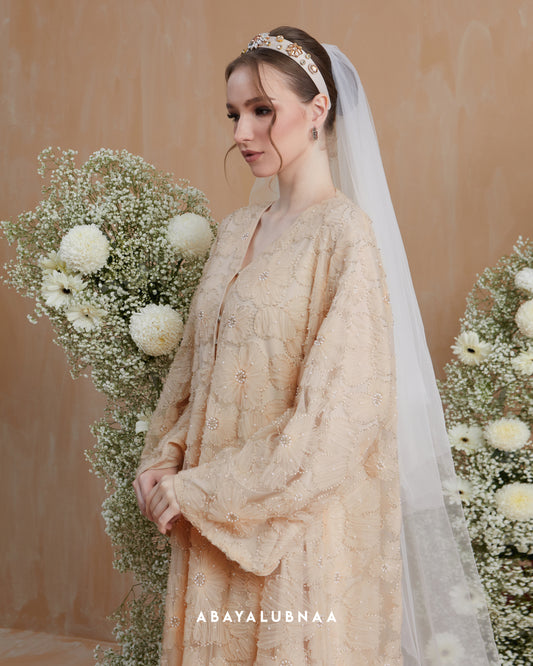 Camellia Abaya in Champagne