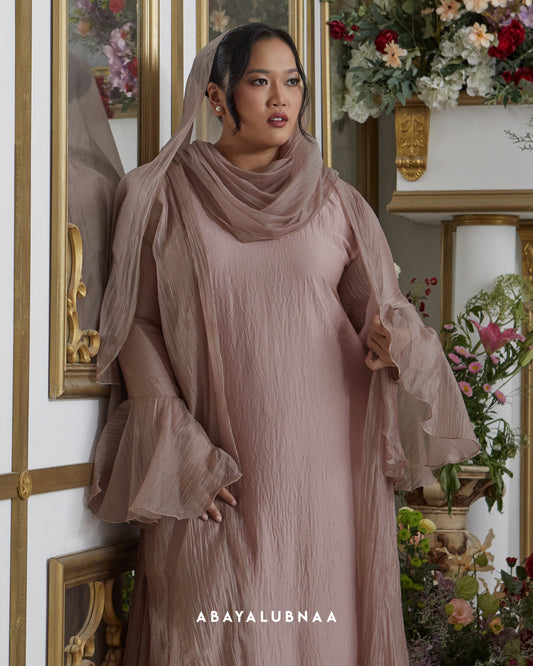 Charlotte Abaya in Rose Tan