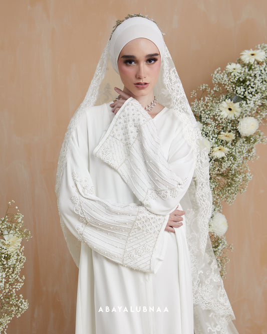 Daffodil Abaya in Off White