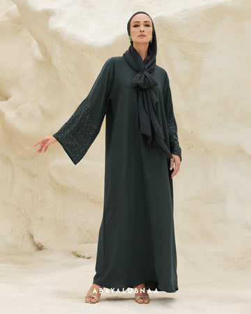 Daffodil Abaya in Teal Blue