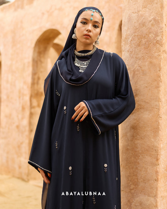 Hanan Abaya in Navy Blue