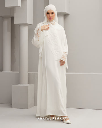 Hazel Abaya in Off White