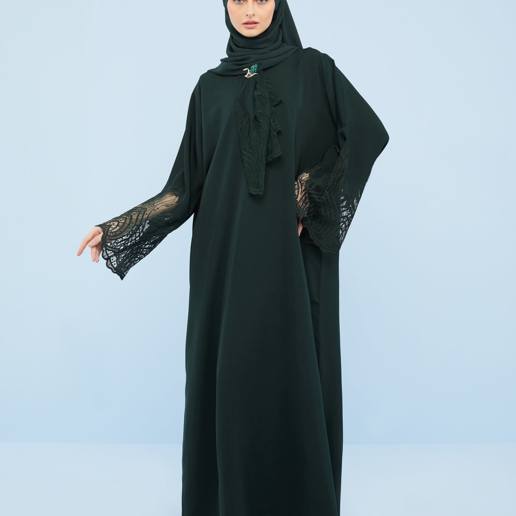 Hudaa Abaya in Emerald Green