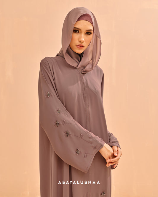 Layla Abaya in Dusty Purple