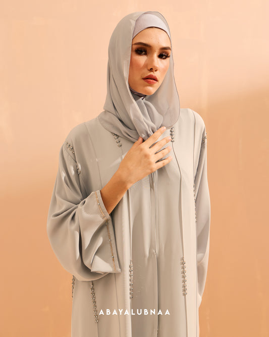 Lumina Abaya in Light Grey