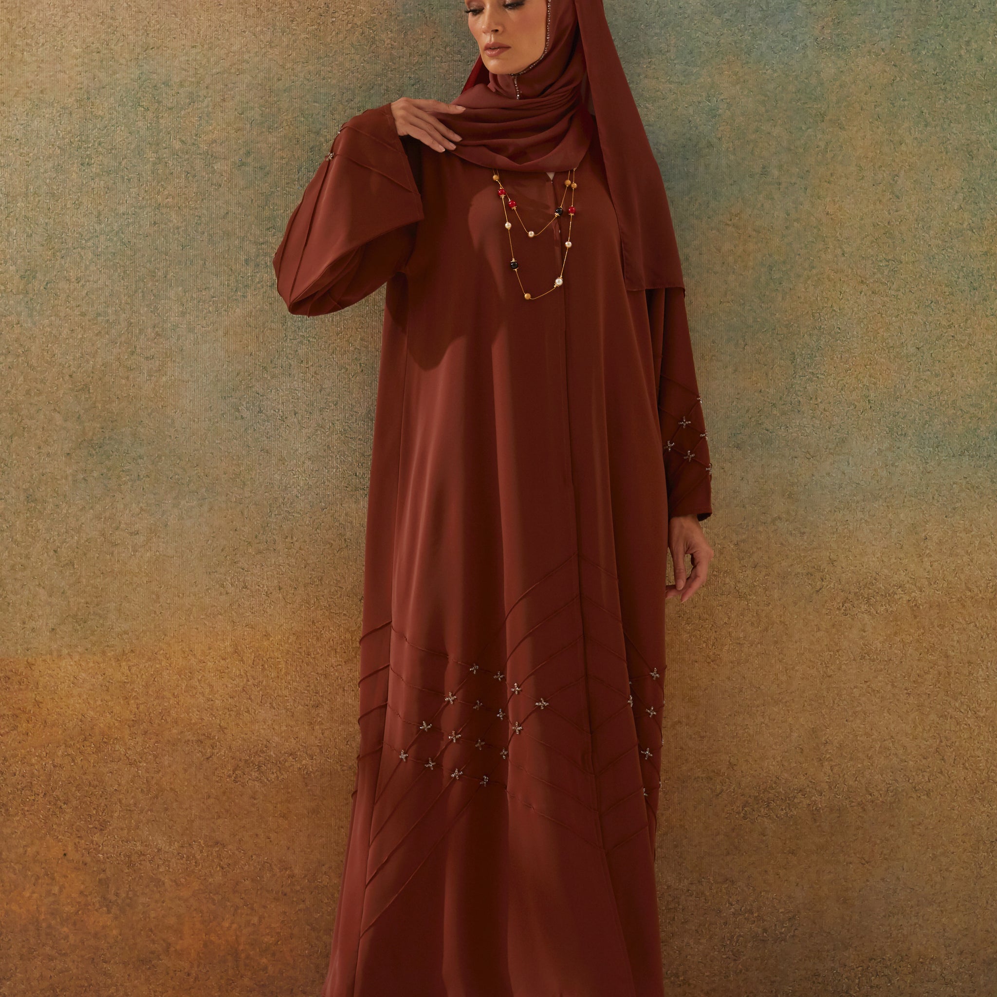 Maria Abaya in Brick Orange