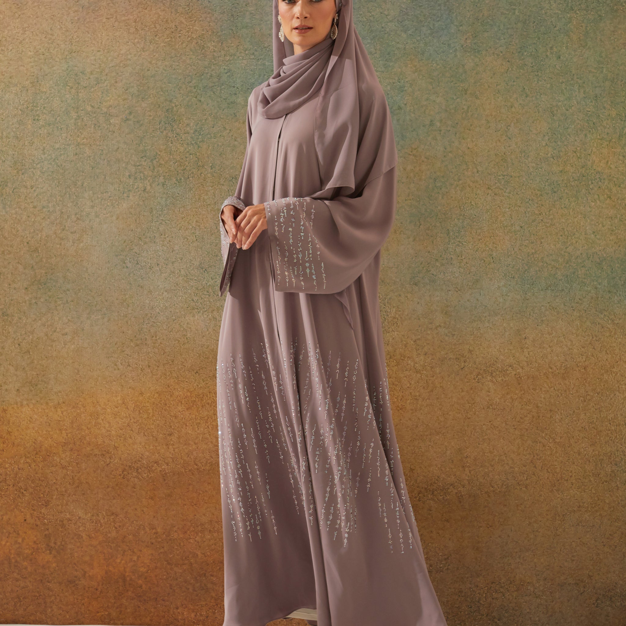 Qaisara Abaya in Purple