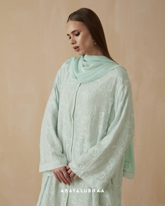 Rabia Abaya in Tiffany Green
