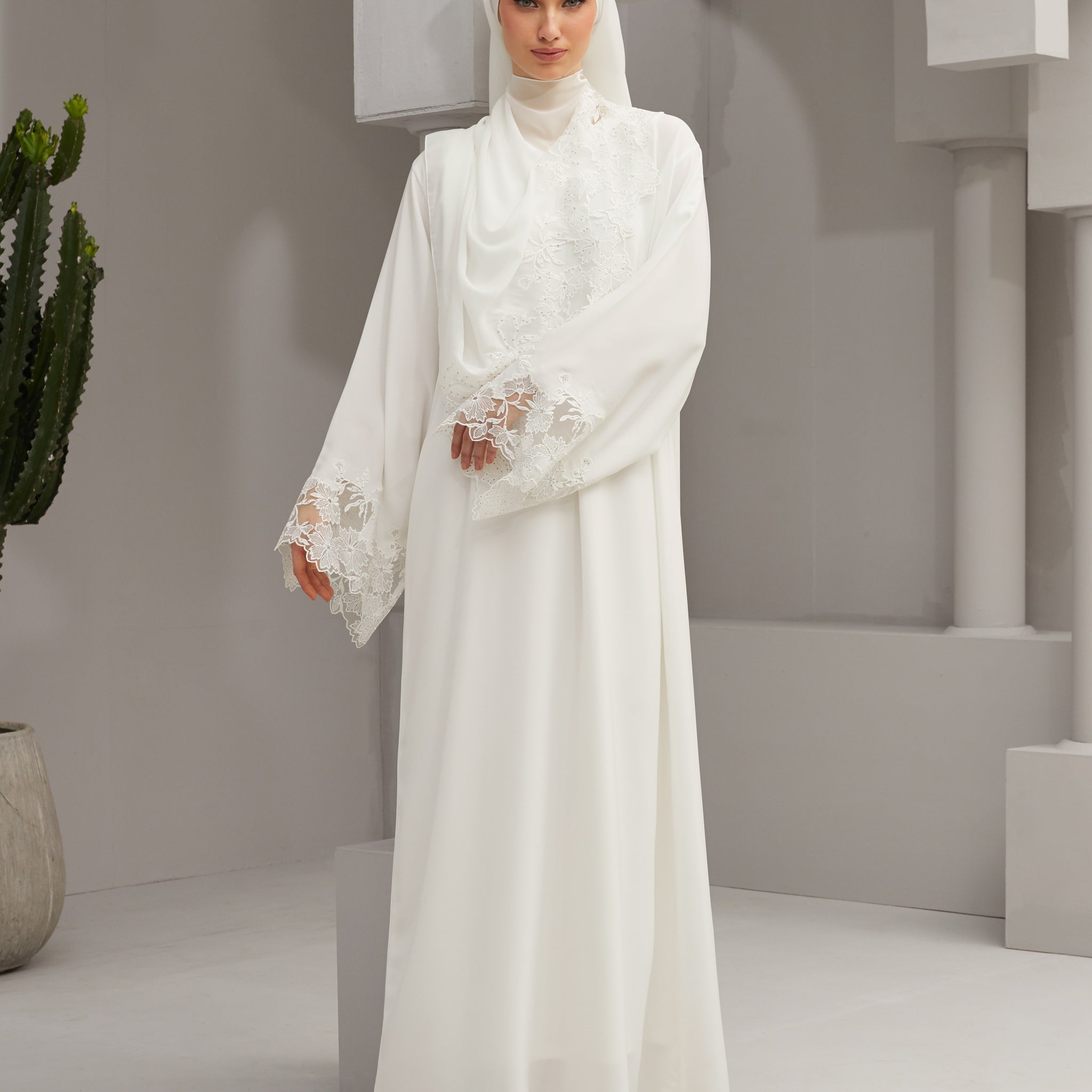 Rosalind Abaya in Off White