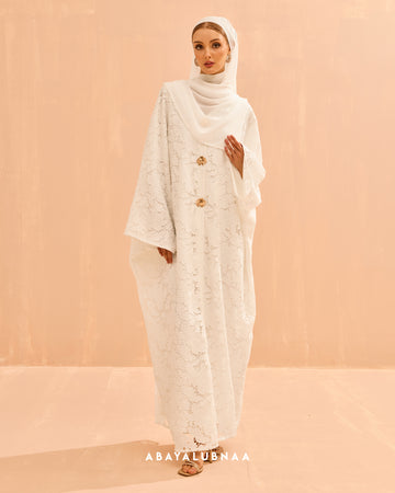 Salma Kaftan in Off White