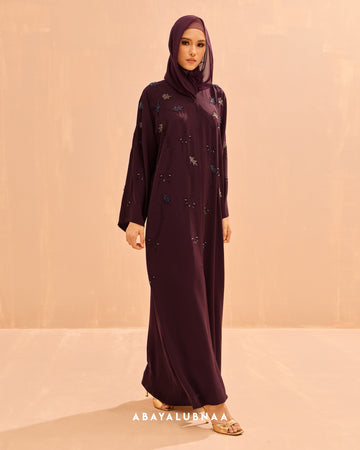 Samaya Abaya in Burgundy