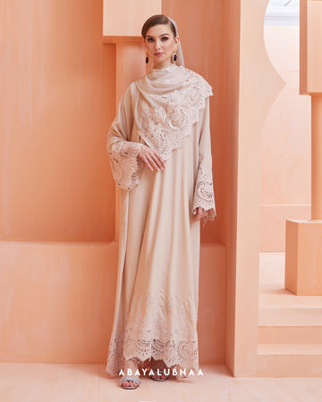 Seira Abaya in Peach