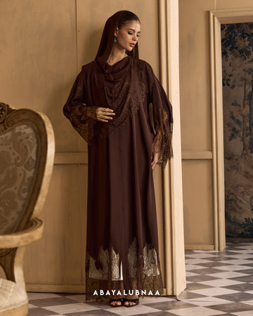 Serene Abaya in Ranch Brown