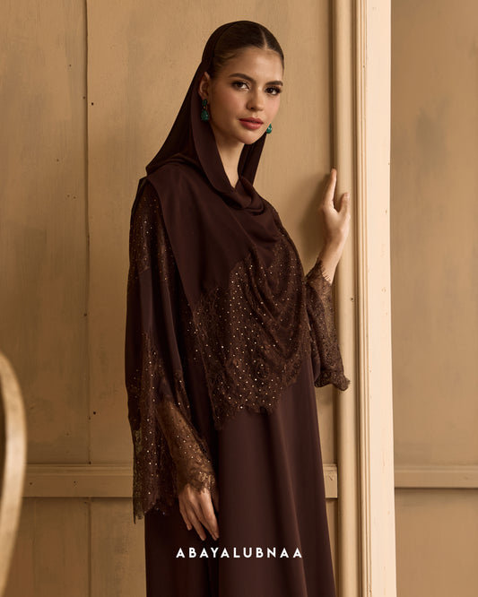Serene Abaya in Ranch Brown