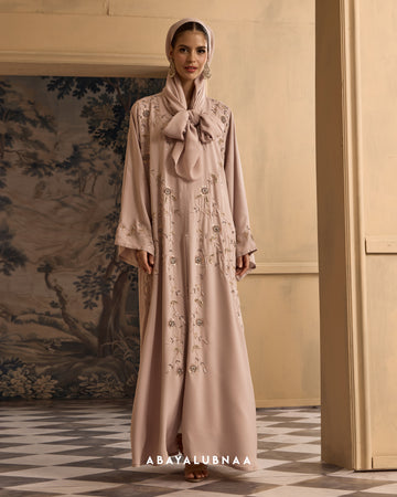 Valencia Abaya in Dusty Pink