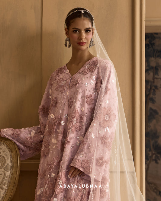 Vera Abaya in Dusty Pink
