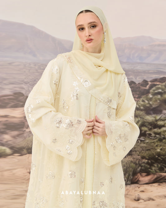 Wafa Abaya in Baby Yellow