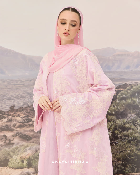 Wafa Abaya in Pink