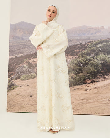 Warda Abaya in Off White