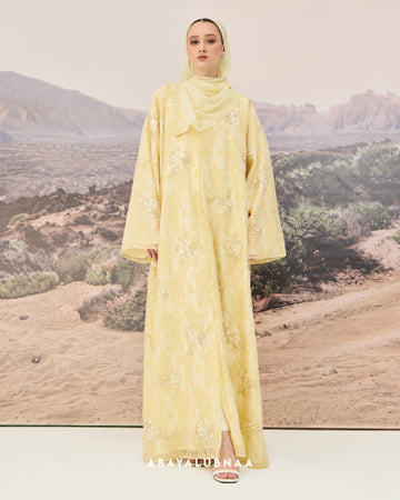 Warda Abaya in Yellow