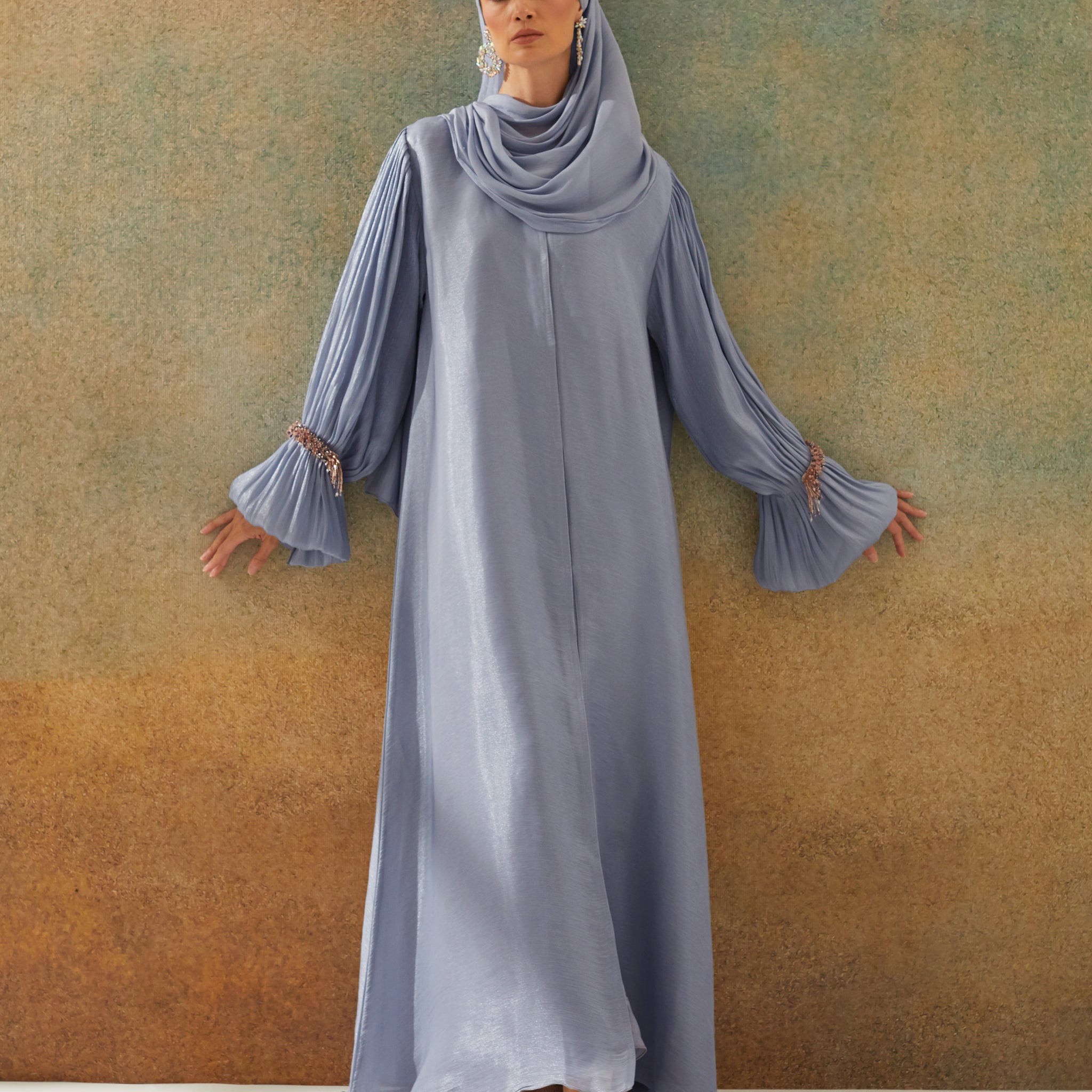 Zandra Abaya in Dusk Blue