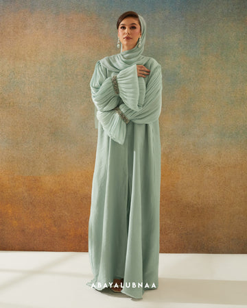 Zandra Abaya in Mint Green