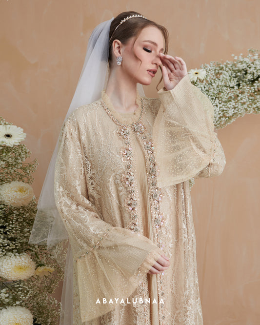Zinnia Abaya in Beige