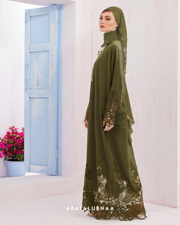 Larissa Abaya in Olive Green