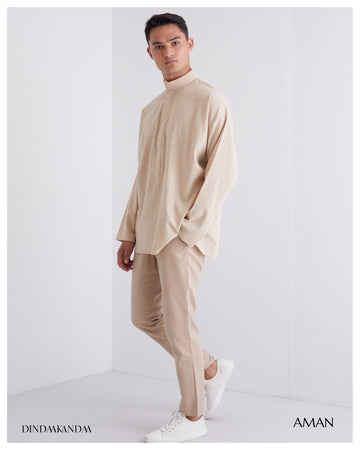 AMAN Oversized Baju Melayu in Nude